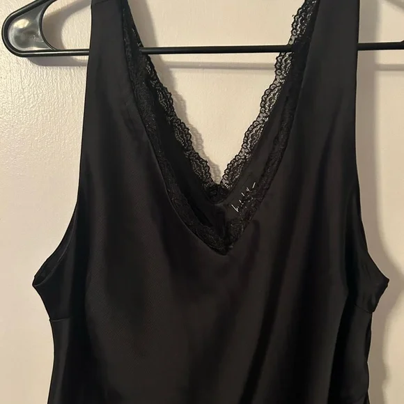 Nicole Miller Black satin Maxi Dress - Picture 3 of 4